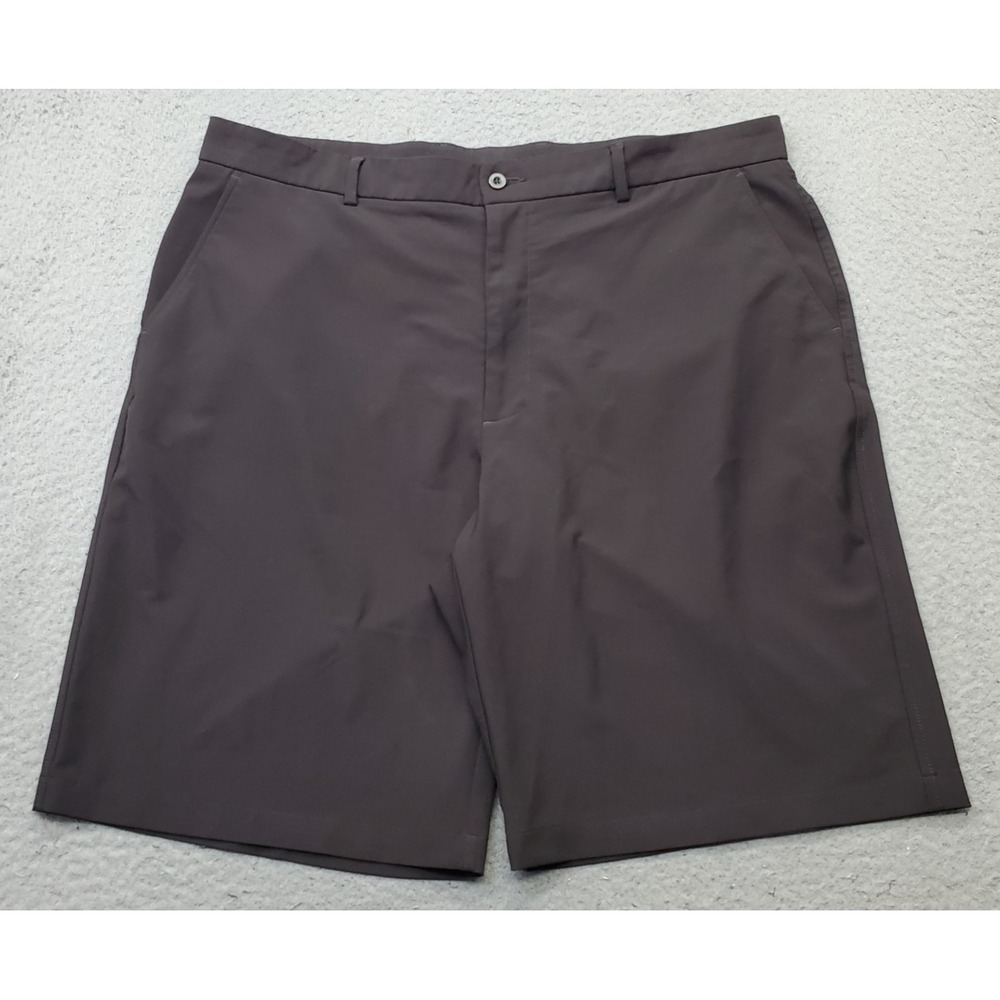 Tommy Armour Chino Shorts Mens 40 Black Stretch Flat Front Slash Pocket Summer